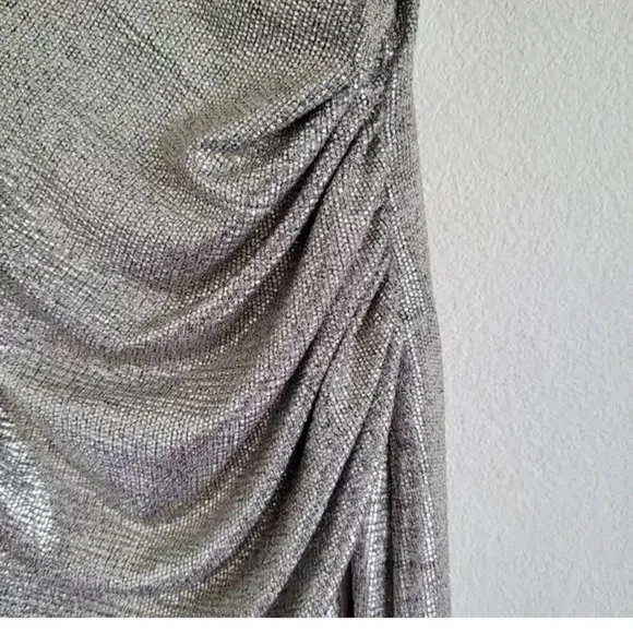 Betsy & Adam Dresses Betsy & Adam Silver Metallic Evening Size 2 - Picture 8 of 8